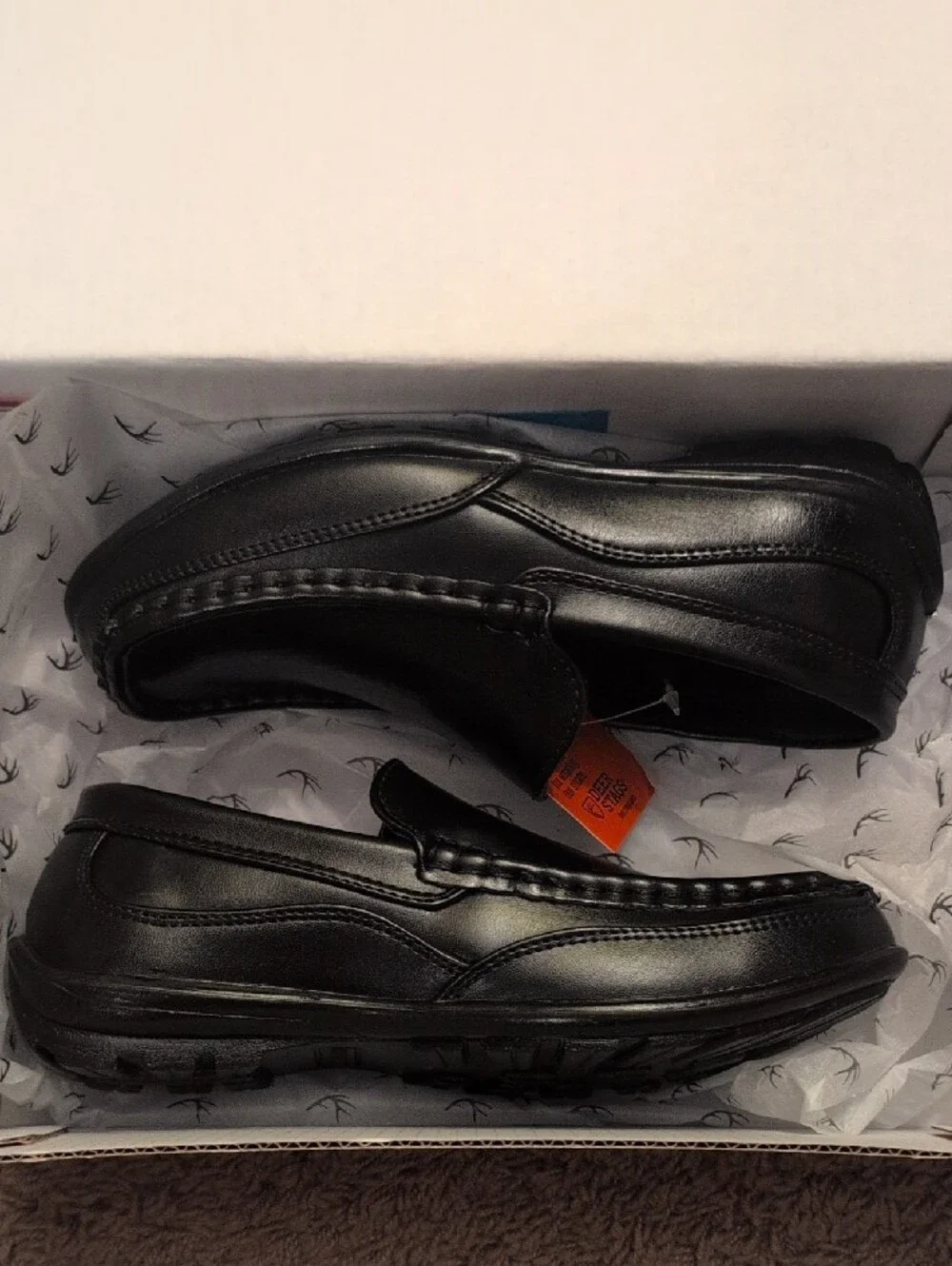 Deer Stags Black Leather Slip-On Loafer 13 Little Boys NWT NIB